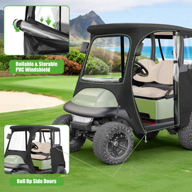 10L0L Golf Cart Deluxe Driving Enclosure packaging content including warranty.