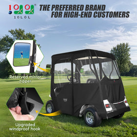 10L0L enclosure side view with windproof hooks for secure fit