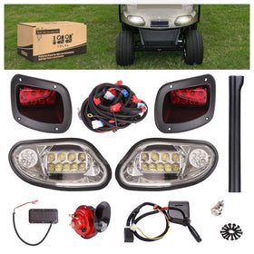 10L0L golf cart deluxe headlight kit front view for better night visibility