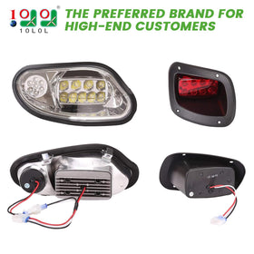 10L0L golf cart deluxe tail light kit rear view for clearer signaling