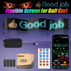 10L0L Golf Cart Devil Eyes Light Sign with extended cables for high visibility placements