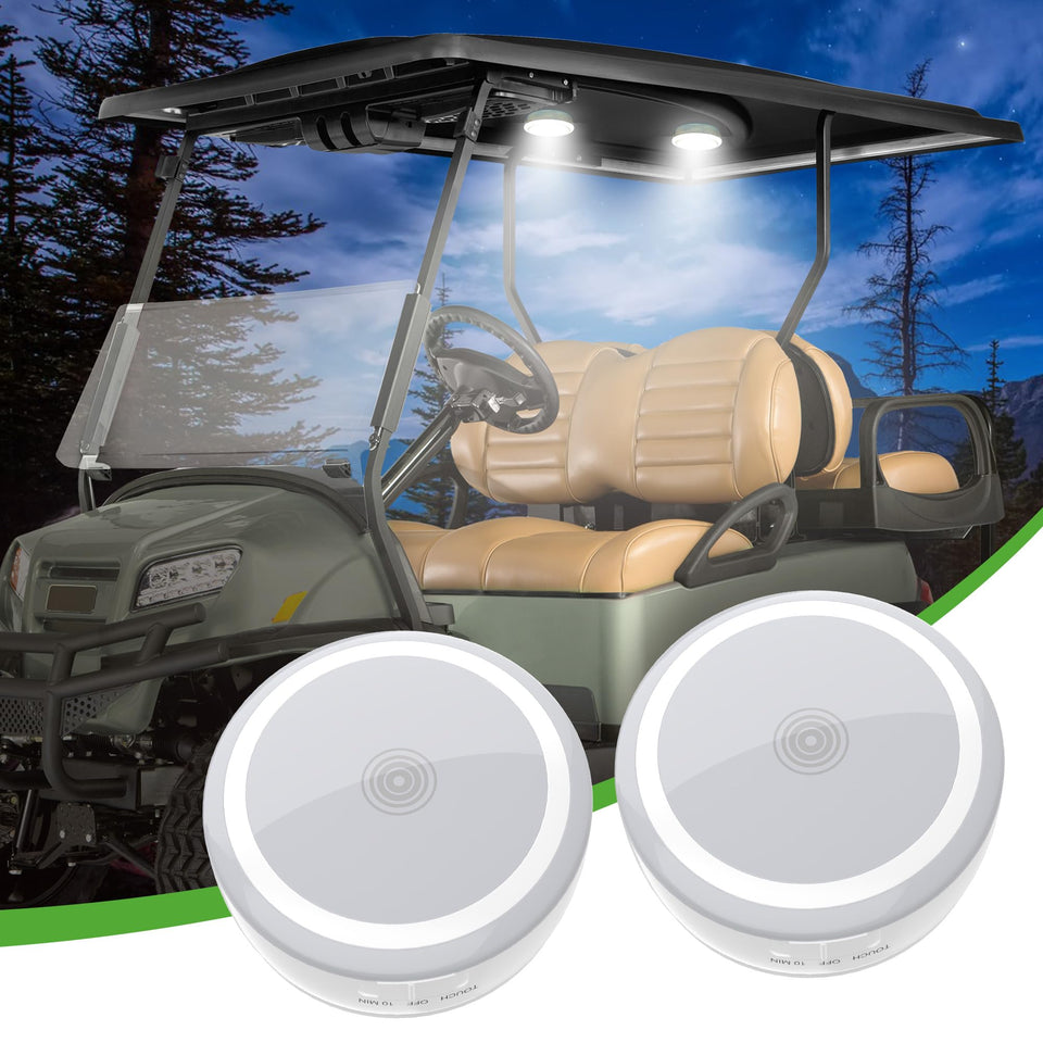 10L0L golf cart dome light white front view for clear night visibility