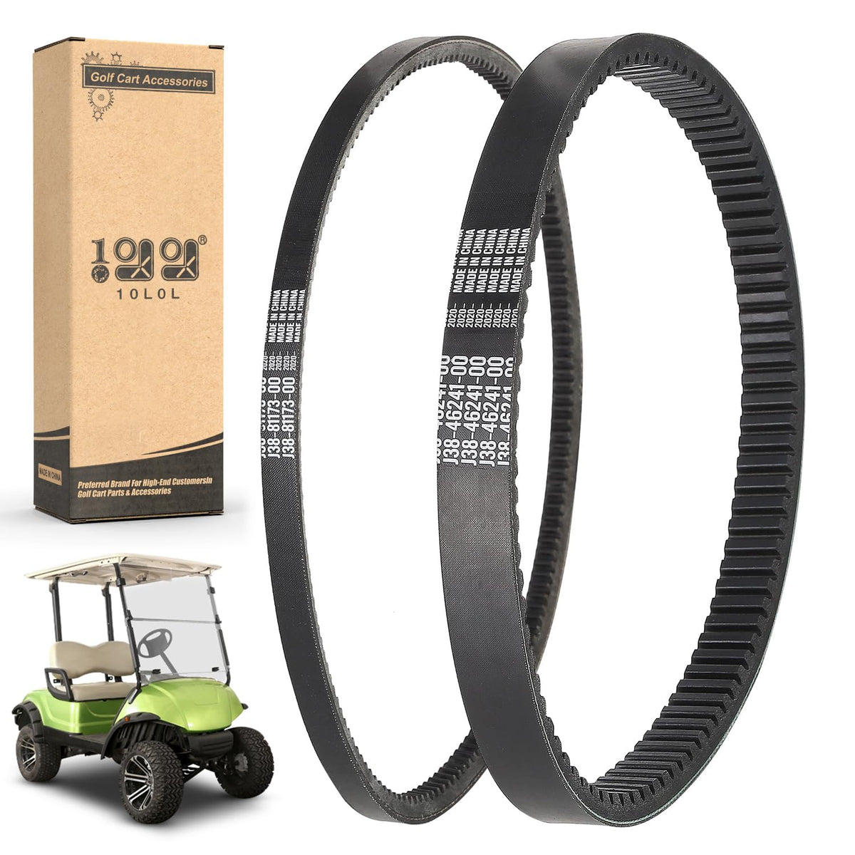 10L0L golf cart drive belt for Yamaha G2 improves clutch reliability