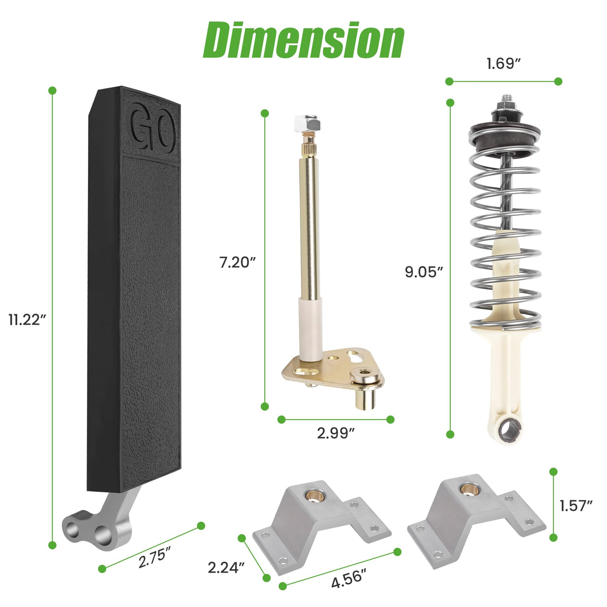 10L0L Golf Cart DS kit components laid out for a complete pedal system refresh.