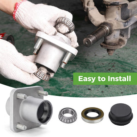 Dust covers protecting front hub areas for rough terrain