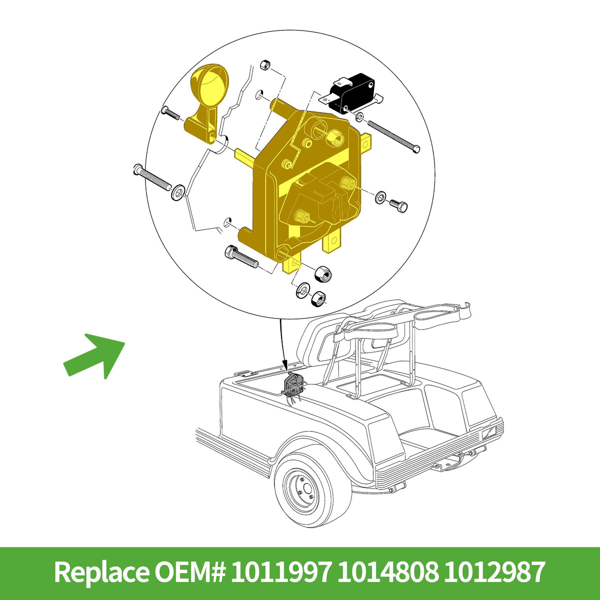 10L0L Golf Cart easy-shift design supports smooth operation.