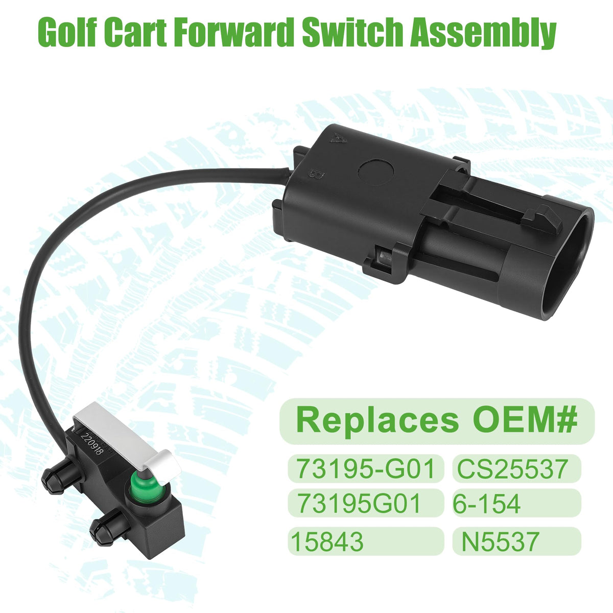 Durable golf cart electrical component with 10L0L reverse switch