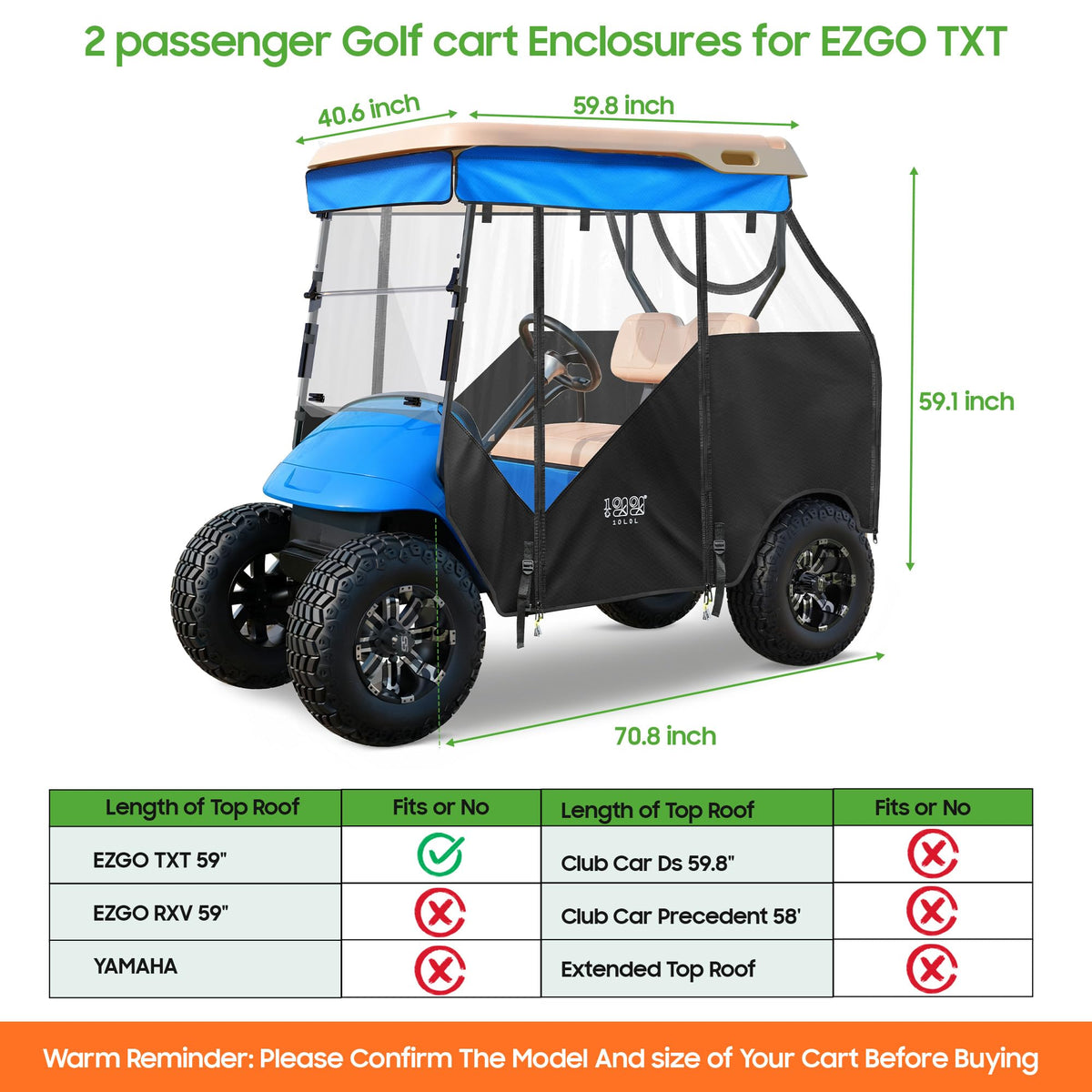 10L0L enclosure interior window view highlights clear visibility while riding