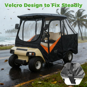 10L0L Golf Cart Enclosure 360-degree view reduces blind spots.