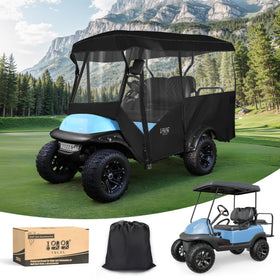 10L0L Golf Cart Enclosure provides 360-degree visibility for safe all-weather driving