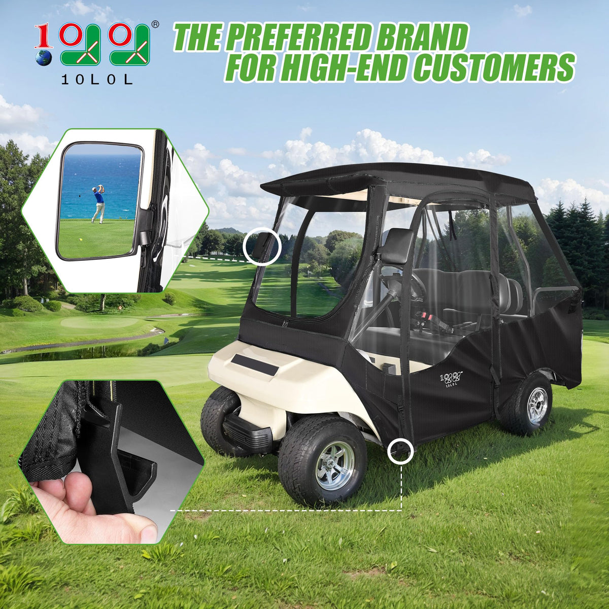 Clear four-sided windows of the 10L0L enclosure providing 360-degree visibility