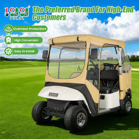 Four-sided design for full weather protection on EZGO golf cart