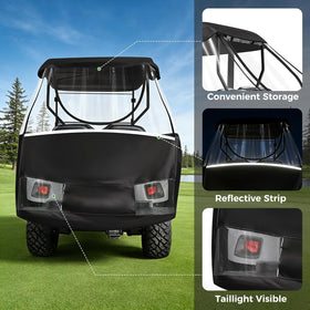 10L0L 59-inch roof EZGO TXT enclosure offers secure fit and weather protection.