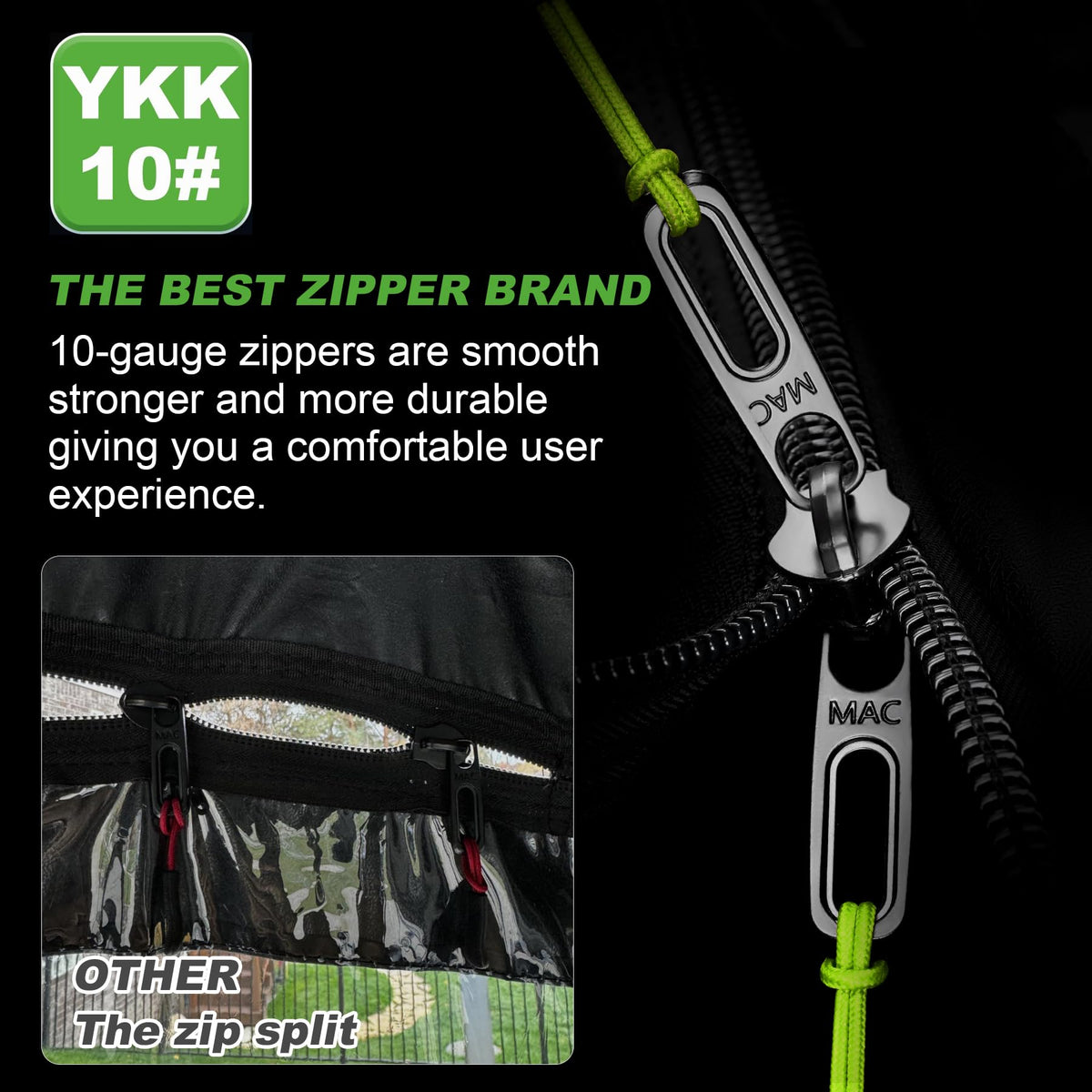 10L0L 600D waterproof fabric protects against rain and UV with durable construction