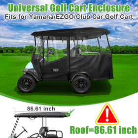 10L0L Golf Cart Enclosure side panel view highlights breathable ventilation and easy access