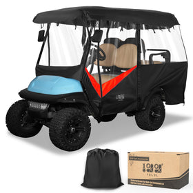 10L0L Golf Cart Enclosure with 86.6-inch roof for all-season protection
