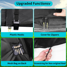 10L0L Golf Cart Enclosure bottom hooks keep it anchored