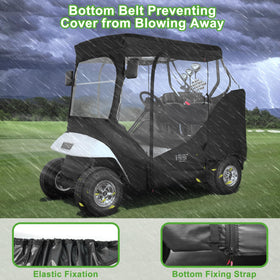 10L0L golf cart enclosure bottom hooks secure snug fit on windy days