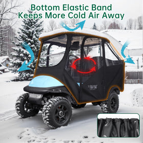10L0L golf cart enclosure carrying bag stores compact when not in use