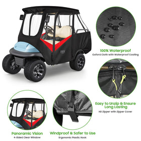 10L0L golf cart enclosure carrying bag for easy storage and transport