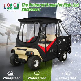 10L0L enclosure on Club Car DS side with doors open for easy access