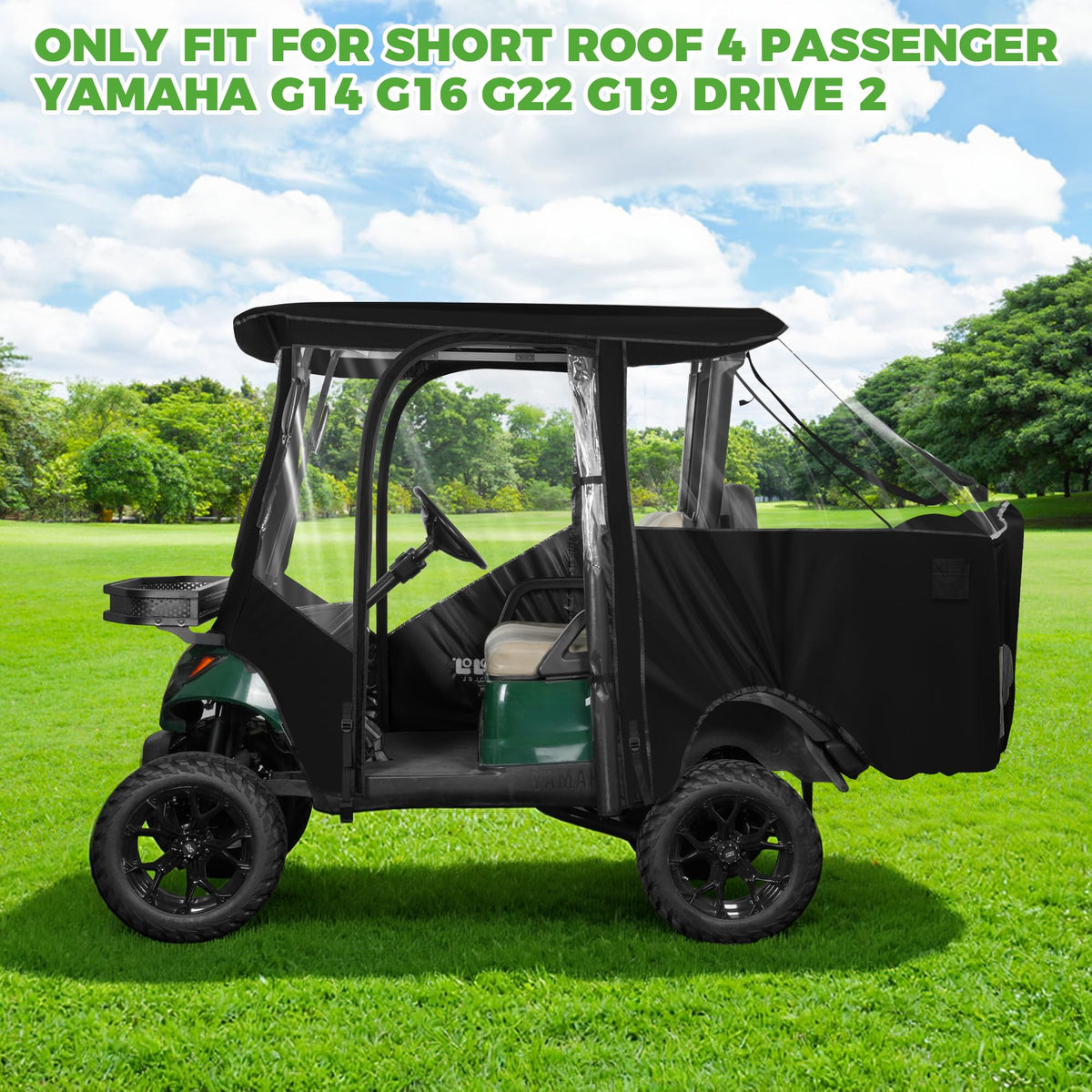10L0L golf cart enclosure compact storage pocket for portability