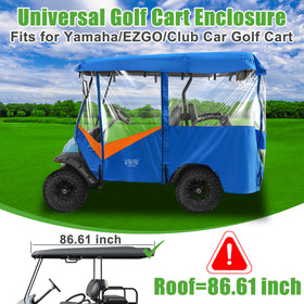 10L0L Golf Cart Enclosure durable zipper detail ensures smooth, reliable closure.