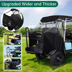 10L0L golf cart enclosure easy-assembly feature reduces setup time