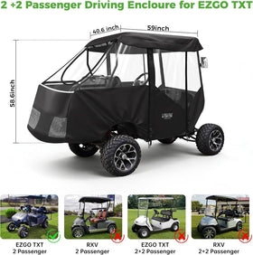 10L0L Easy-install golf cart enclosure fits EZGO TXT quickly.