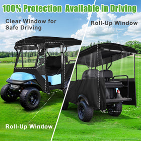 10L0L Golf Cart Enclosure quick, tool-free setup with storage bag