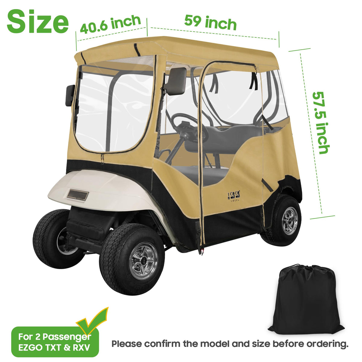 10L0L golf cart enclosure vent-system demonstrates breathability