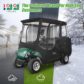 10L0L golf cart enclosure four sided clear windows for full visibility