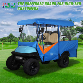 10L0L Golf Cart Enclosure front window highlights clear visibility for safer driving.