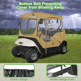10L0L golf cart enclosure storage-bag included for tidy storage