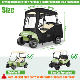 Left and right doors with Velcro secure entry while riding