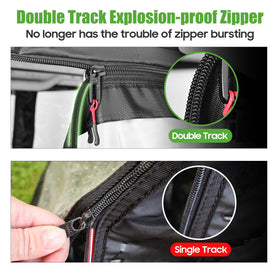 10L0L magnetic door closures enable easy entry and exit.