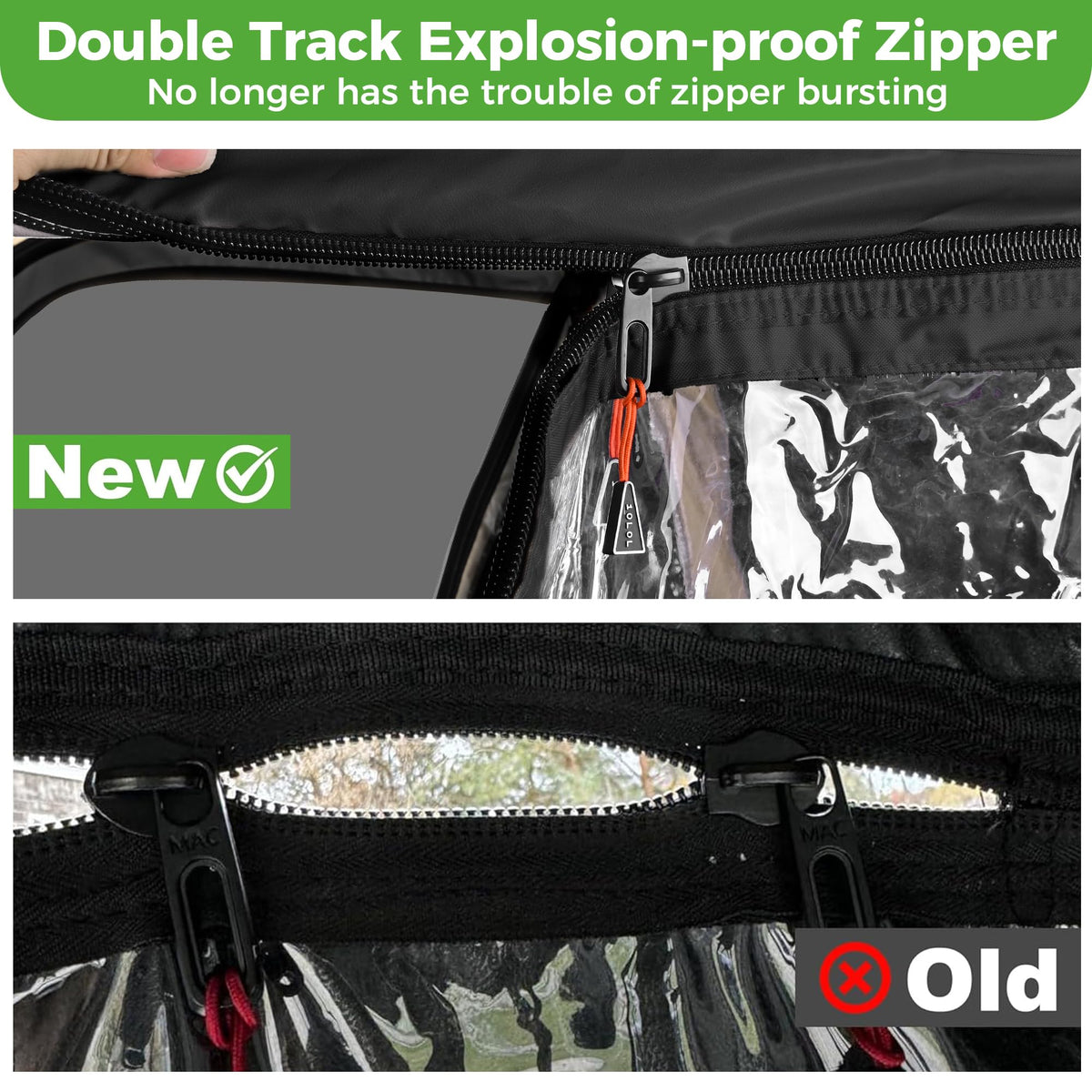 10L0L oxford fabric closeup, waterproof durability.