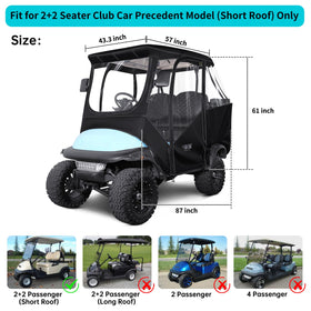 10L0L Golf Cart Enclosure includes package for quick setup