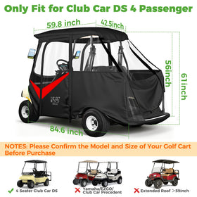 Packaging and carry case for 10L0L 4-passenger golf cart enclosure