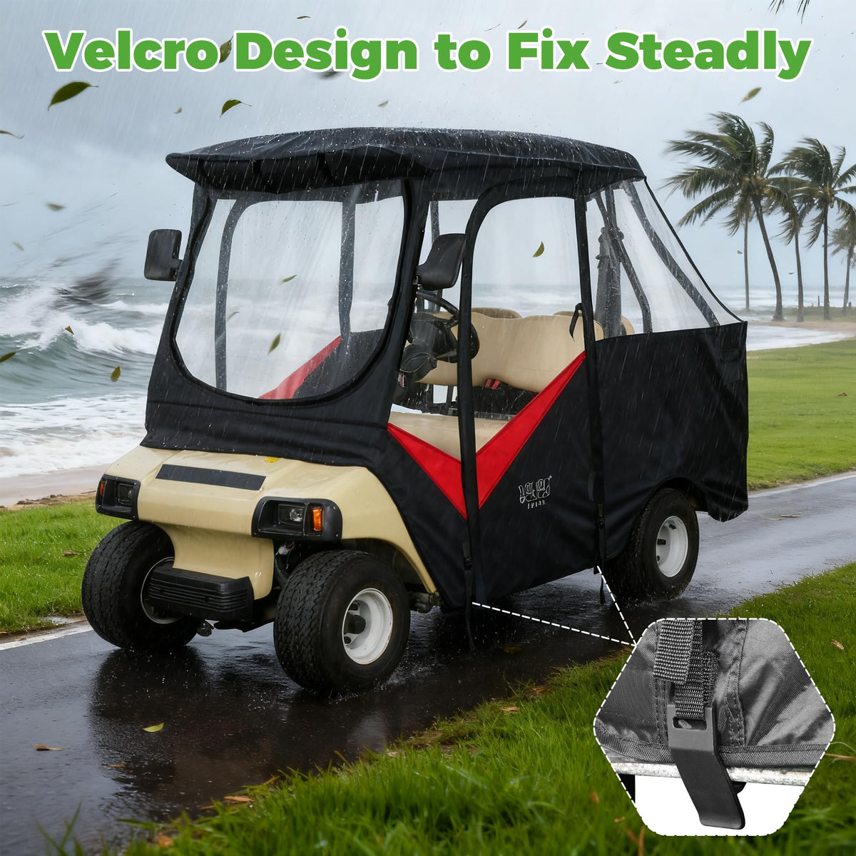 Roll-up windows illustrate adjustable airflow without losing cover