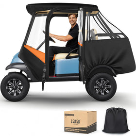 10L0L golf cart enclosure for Club Car Precedent with short roof, secure fit
