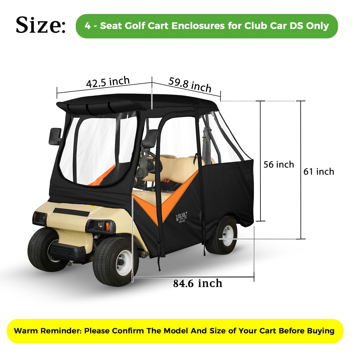 10L0L enclosure with side mirror cutouts, maintains visibility.