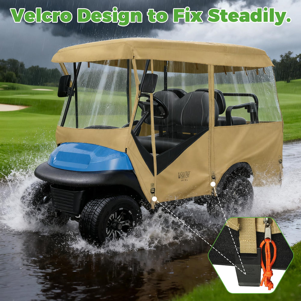 10L0L Golf Cart Enclosure storage bag included for easy packing.