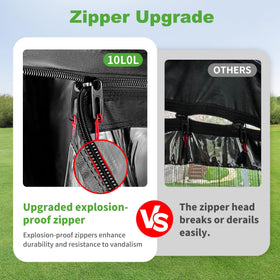 10L0L Golf Cart Enclosure tool-free setup for a dry, warm cabin in minutes.