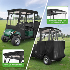10L0L golf cart enclosure transparent brake light area keeps taillights visible
