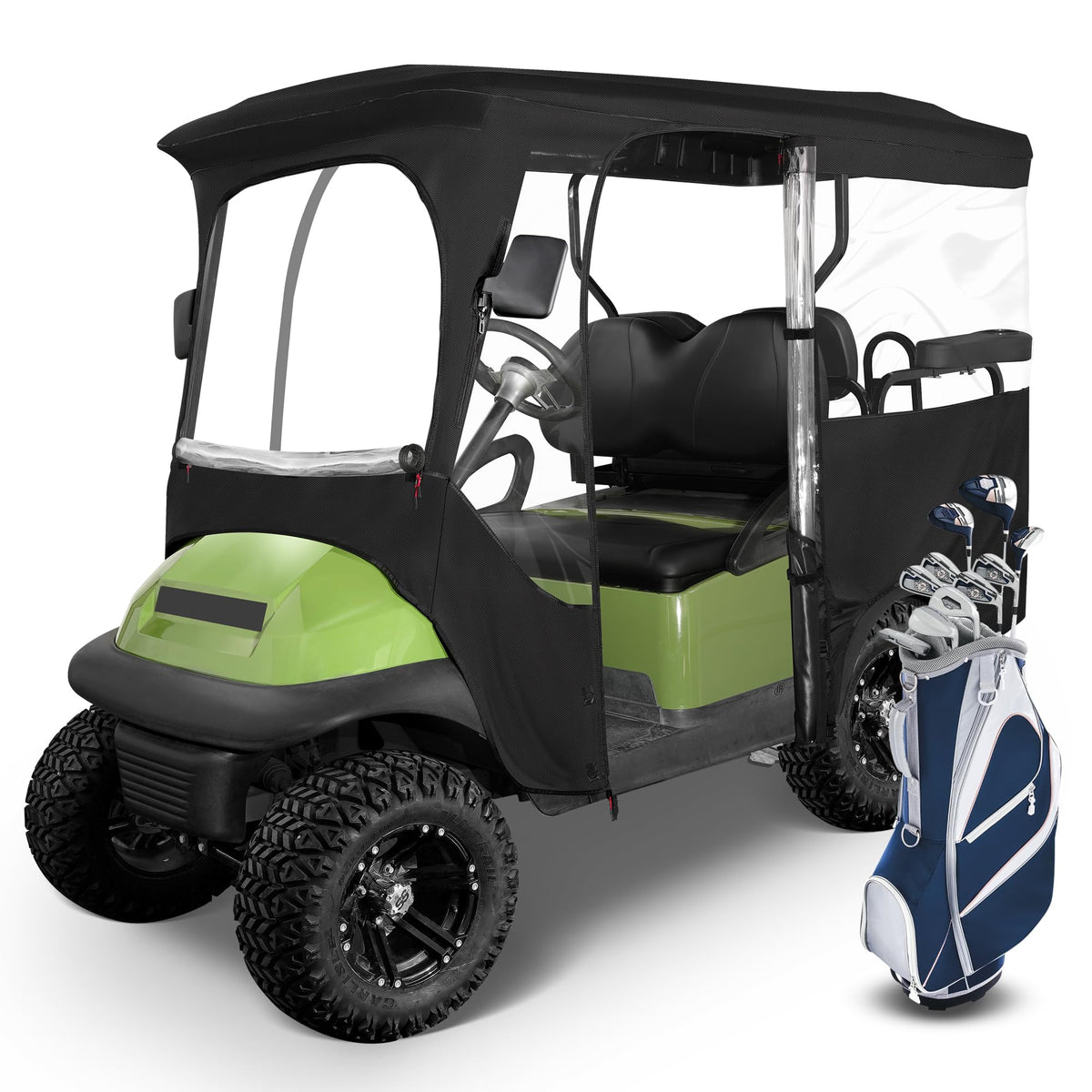 10L0L Golf Cart Enclosure sun and UV protection for year-round use.