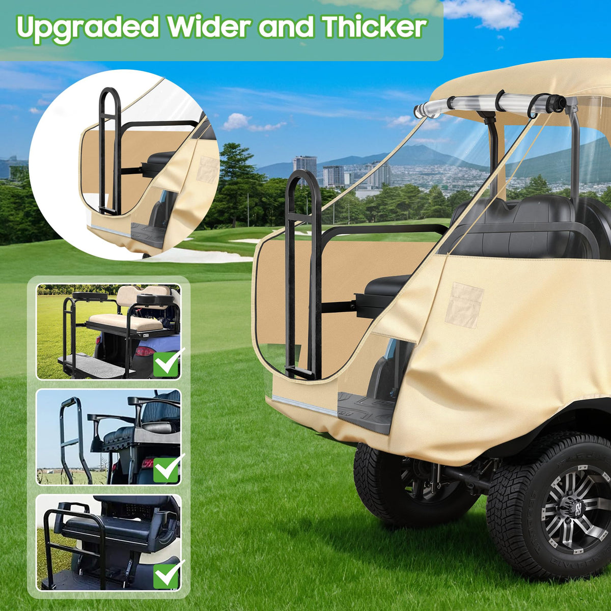 10L0L winter-ready enclosure helps keep you dry and warm on rides.
