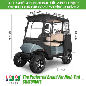10L0L enclosure with Yamaha G16 windshield for weather protection.