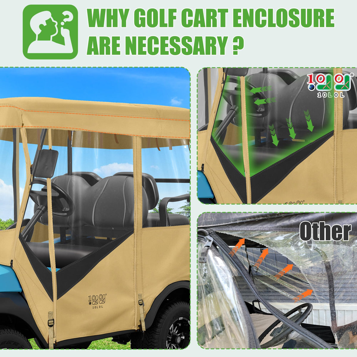 10L0L zip and roll-up doors enable easy access from inside or outside.