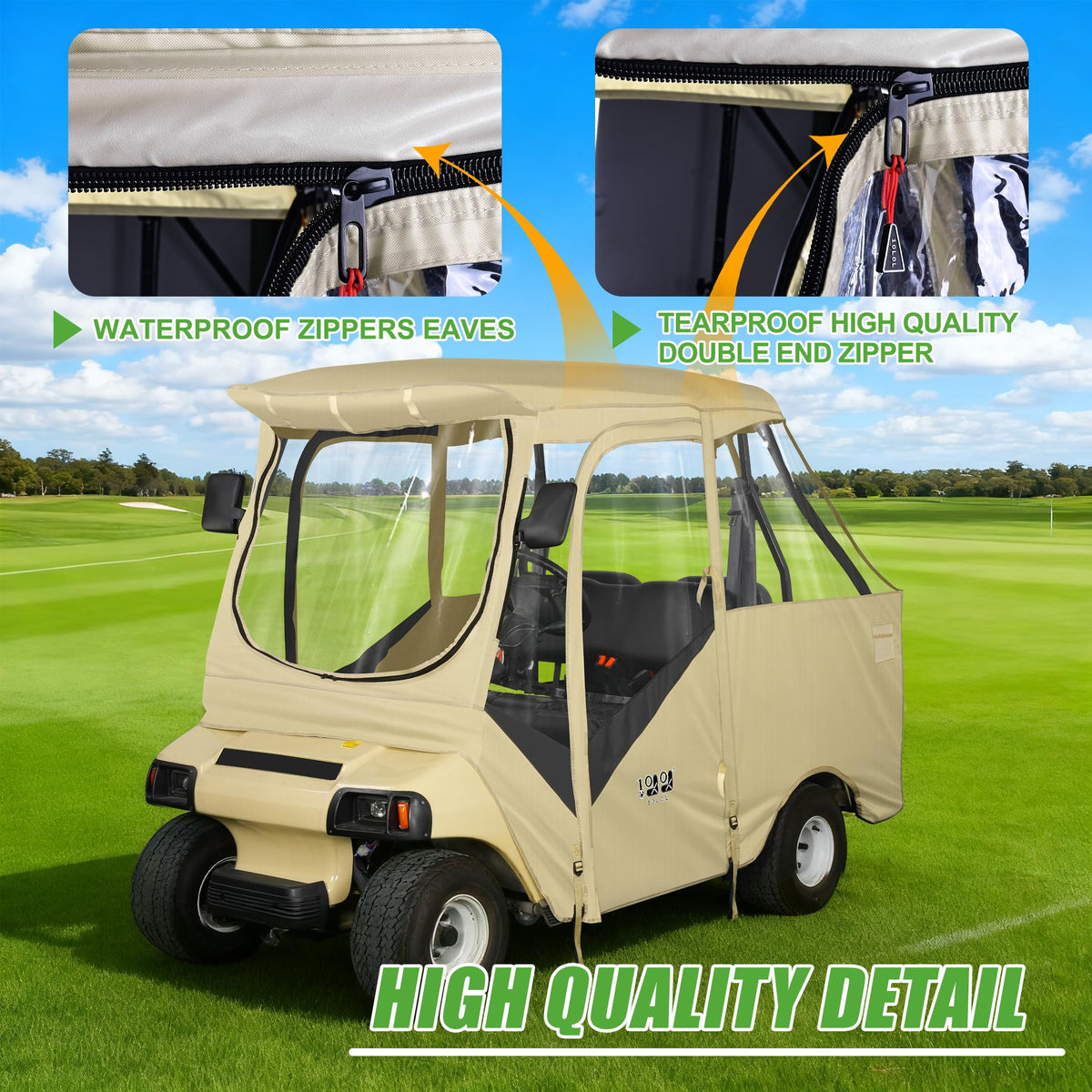 10L0L zippered doors allow easy entry and secure closure